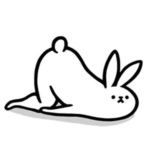 coelho, contorno de coelho, desenho de coelho, pictograma de coelho, coelho com as lindas pernas