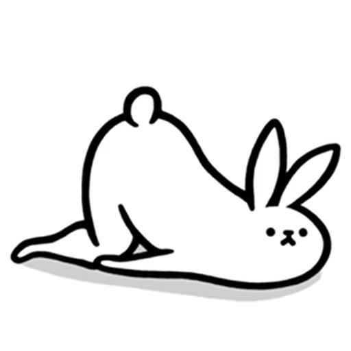 lapin, contour de lapin, dessin de lapin, pictogramme de lapin, lapin avec les belles jambes