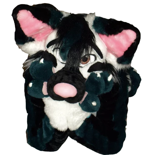 a toy, fursuit, fursis cows, furset border collie, furry red panda art