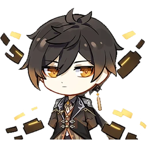 genshin, ayato genshin, zhong lee chibi, schöne charaktere