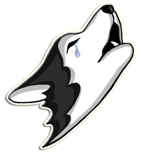 rauque, loup de logo, logo husky, l'emblème du loup