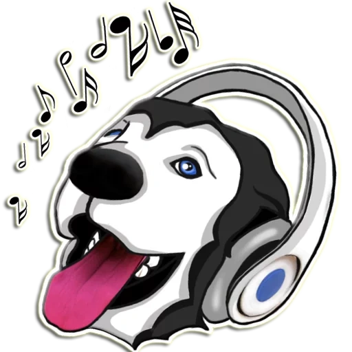 the husky, der hund spotty, musik