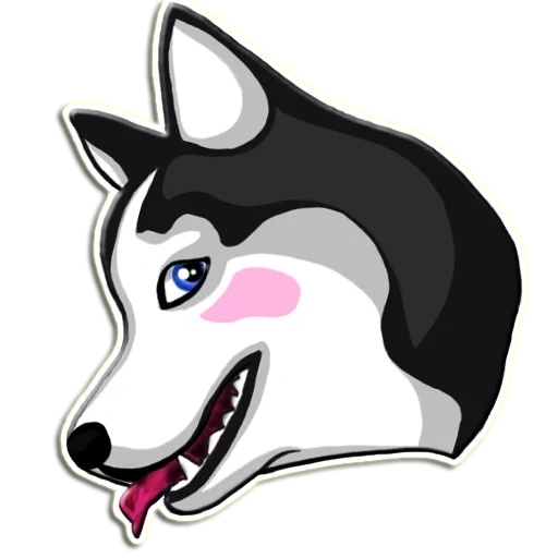 husky, cachorro husky, bolso husky, cartoon husky