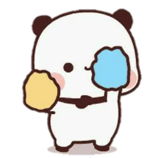 kawaii, clipart, hewan hewan itu lucu, kawaii panda brownie, gambar panda yang indah