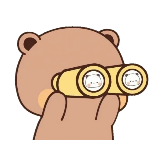 pin di, oso lindo, lindo caricatura, dibujos de kawaii, panda dudu bubu