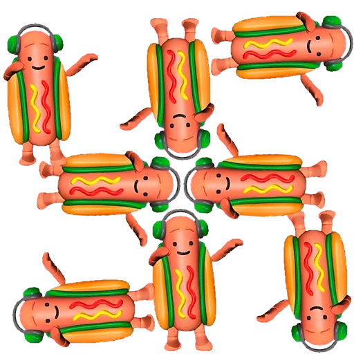 texte, saucisses, dancing hot dog, hot-dog snapchat, petites saucisses