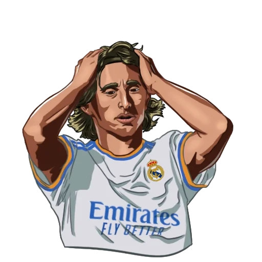 luka modric, modric on white background, portrait of luka modric