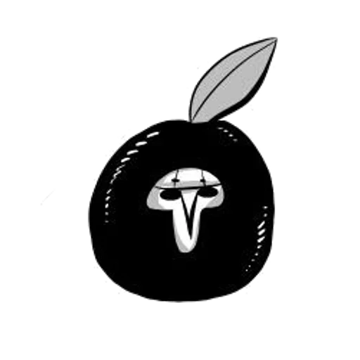 бэд эпл, логотип, значок манго, значок сливы, фрукты логотип