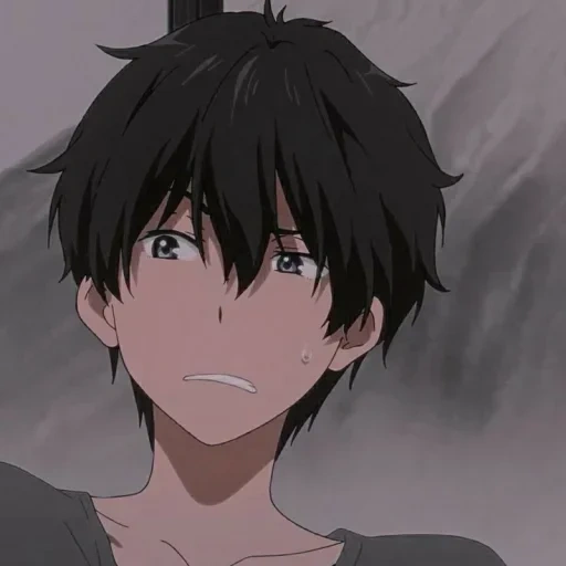 la figura, houtarou oreki, i personaggi degli anime, anime di orich, faccia di hutaru oreki