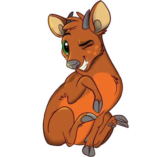 der bambi hirsch, the warrior cat, cartoon känguru, känguru cartoon, gekkozilla firestar