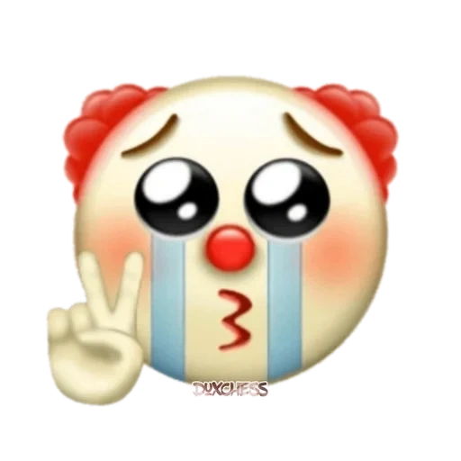 emoji, emoji est doux, clown emoji, clown emoji, emoji bonjour