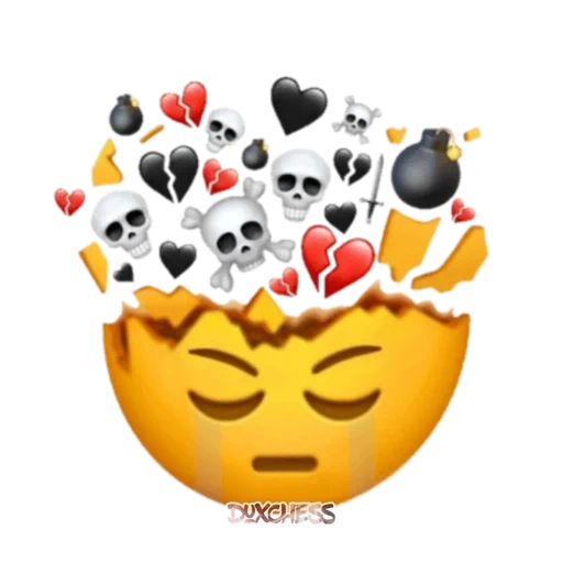 emoji, emoji, emoji tika, emoji es una explosión de la cabeza, explosión de la cabeza emoji mal