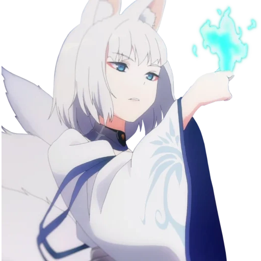 kaga azur lane, además de he qing lane, papel de animación, azur lane kitsune, keelung azur lane