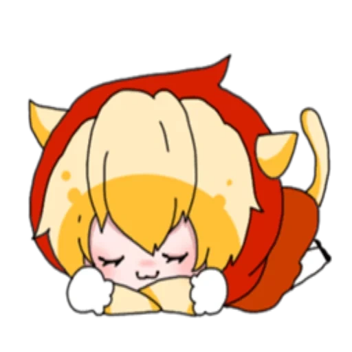 anime, a raposa do anime, personagens de anime, flandres scarlet chibi, flander scarlet tohhi chibi