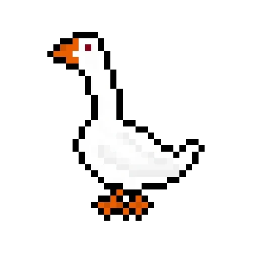 die gänsevögel, die ente pixel, die pixelgans, die pixelente, ente pixel art