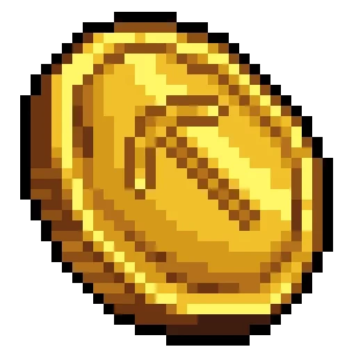 sprite de la pièce 2d, art des pixels d'or, pièce de pixel, art des pixels de la pièce, pixel coins sans fond