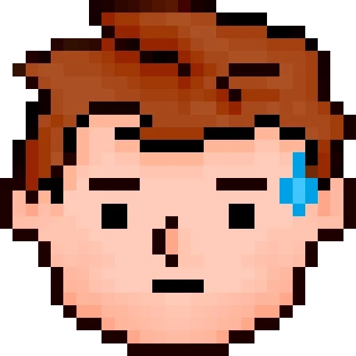 die kunst der pixel, pixel zeichen, frisur pixel art, pixel hair guy, pixel ronpa-zeichen