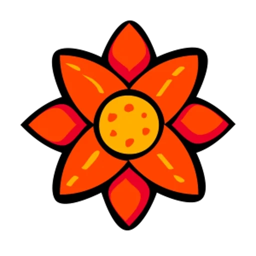 icône de fleur, fleurs 512x512, fleur vectorielle, usine d'origine, fleur d'icône de couleur