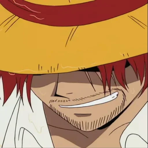 shanks, shanks van pease, cartoon characters, shanks is luffy's father, shanks straw hat
