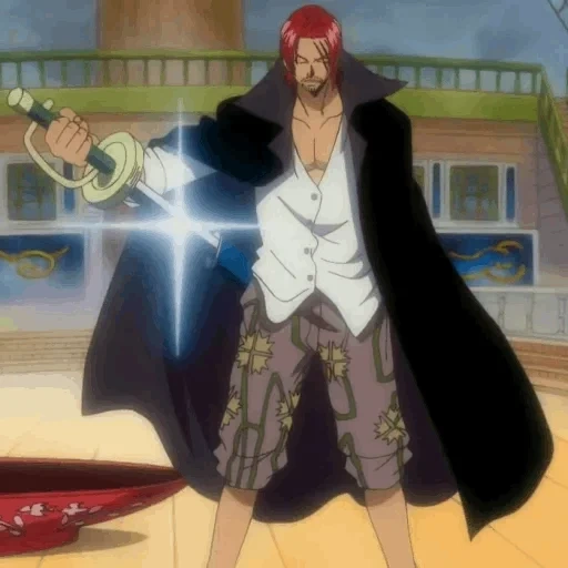 shanks, van pease, lay one's hands with a sword, shanks van pease, one piece shanks