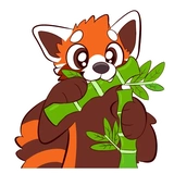 Red Panda Stickers by Pulex