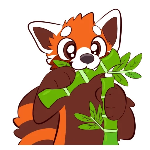 red panda, red panda, red panda art, fury little panda, red panda sticker