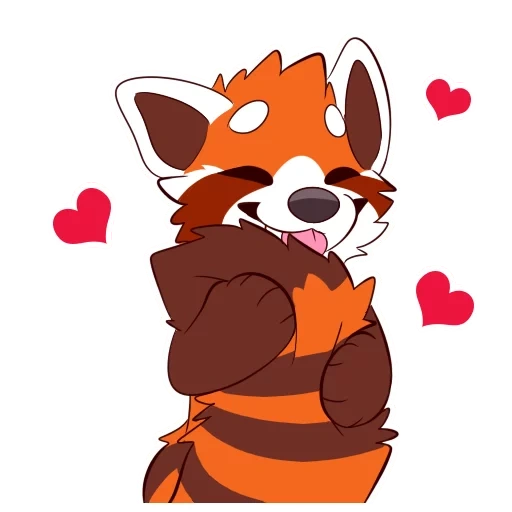 fox, furi, chibi fury, fury red panda, chibi world red panda