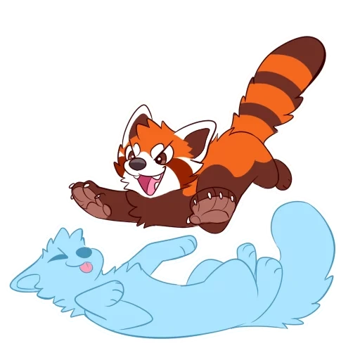 panda rouge, panda rouge, fury red panda, stickers panda rouge, cartoon de panda rouge