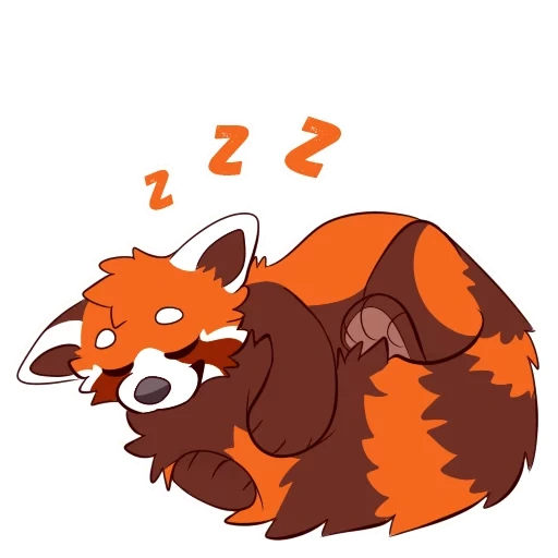 fox, motif de panda rouge, stickers panda rouge, cartoon de panda rouge