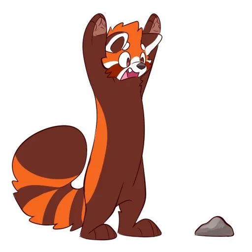 character, panda red, red panda sticker