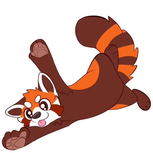 red cliff fury, red panda, red panda art, fury little panda, little panda cartoon