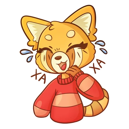 fox, fox, aggretsuko, little panda y, aggretsuko inui