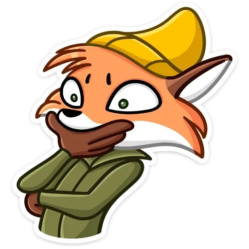 anime, emoji, rouge à renard