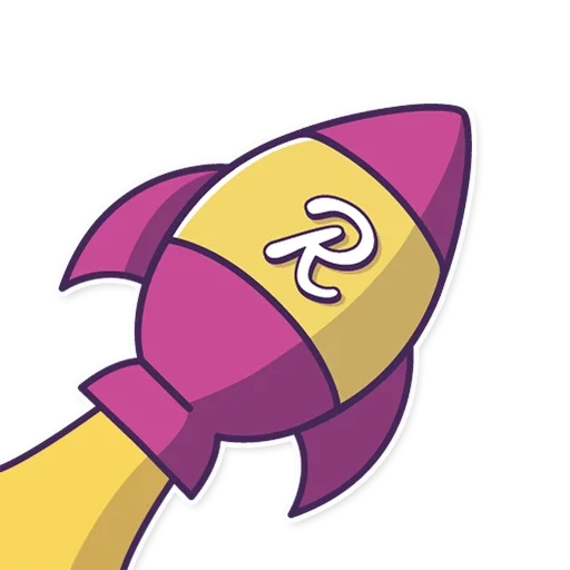 un razzo, emoticon rocket, razzo di klipath, coppa a forma di razzo, stampa a colori razzo