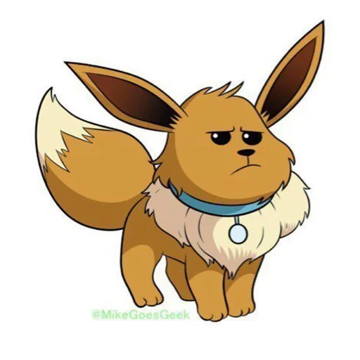 eevee, покемон, eevee pokemon, покемон лиса иви, рик морти покемон