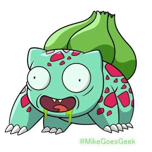 pokemon, rick morty, morty pokemon, rick morty pokemon, chibi pokemon bulbazaur