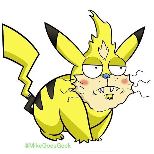 pikachu, pikachu raich, rick morty pokemon, pokemon para picachu está com raiva, pokemon inimigo pikachu