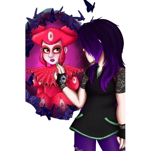 demon, emo art, julika, miraculous characters, juleka kuffen rose lavian new fashion hairstyle