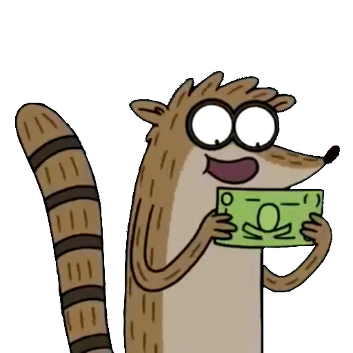 rigby, rigby raccoon, rigby raccoon, cartone animato ordinario, anime ordinarie di rigby