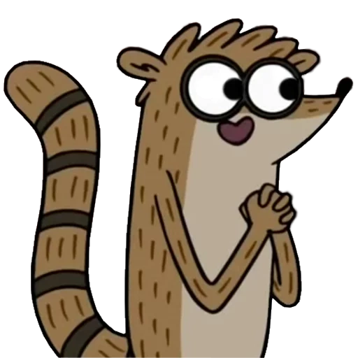 rigby, rigby raccoon, cartone animato ordinario, anime ordinarie di rigby, anime ordinarie di rigby