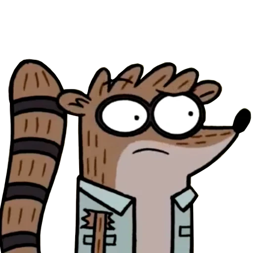 mapache, rigby, común, racot rigby, rigby es una caricatura ordinaria