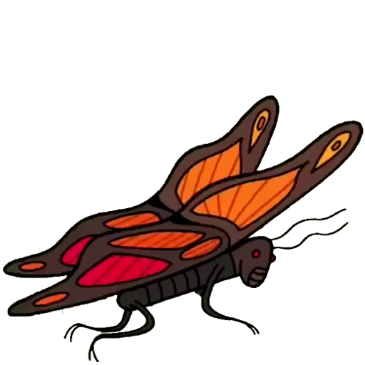 kupu-kupu, kupu-kupu mahaon, raja kupu-kupu, ilustrasi kupu-kupu, kartun butterfly monarch