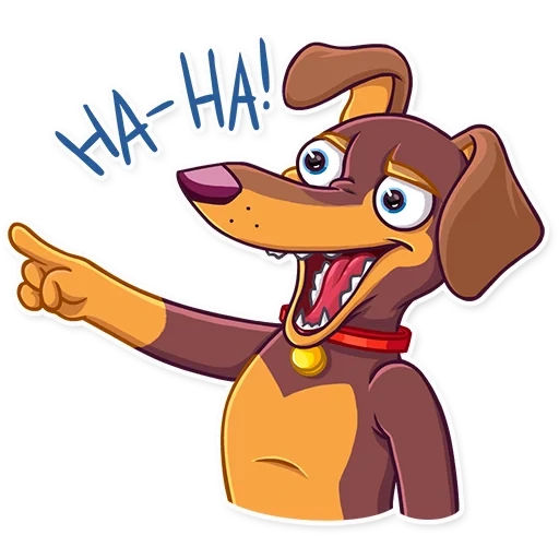 cão, cão reggie, dachshund de desenho animado