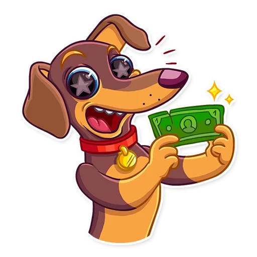 cão, cão reggie, dachshund de desenho animado, cartoon de cachorro engraçado