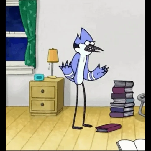 аниме, мордекай, мордекай ригби, обычный мультик, regular show hi five screaming