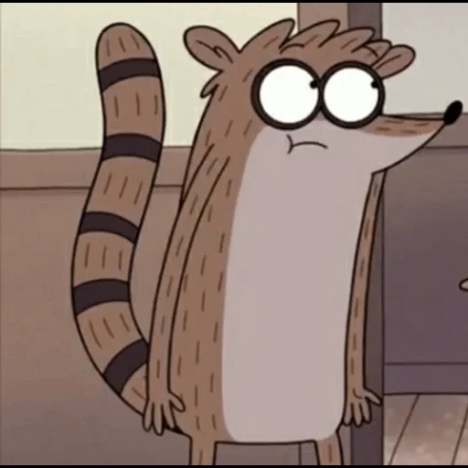 ригби, енот ригби, rigby raccoon, обычный мультик, ригби обычный мультик