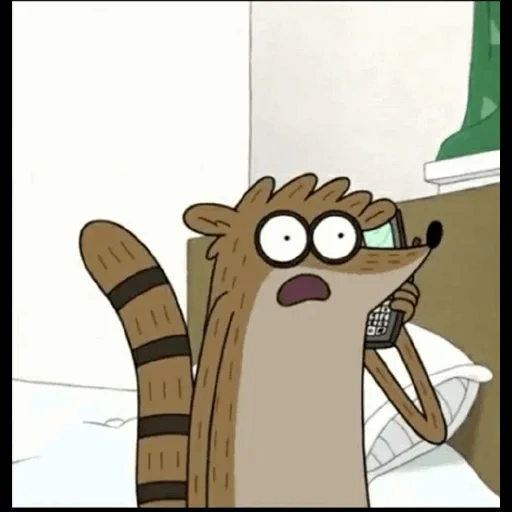 ригби, rigby, енот ригби, rigby raccoon, обычный мультик