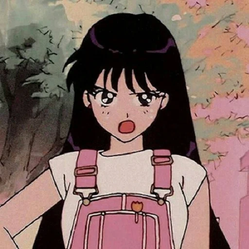 figure, sailor moon, sailor mars, esthétique de l'animation, esthétique d'anime vintage