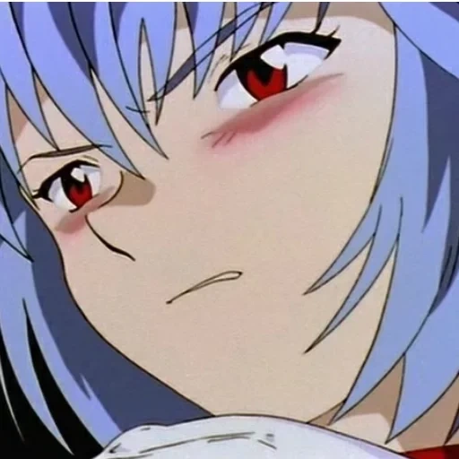 animation, ayanami ray, evangelical, cartoon character, evangelical eye