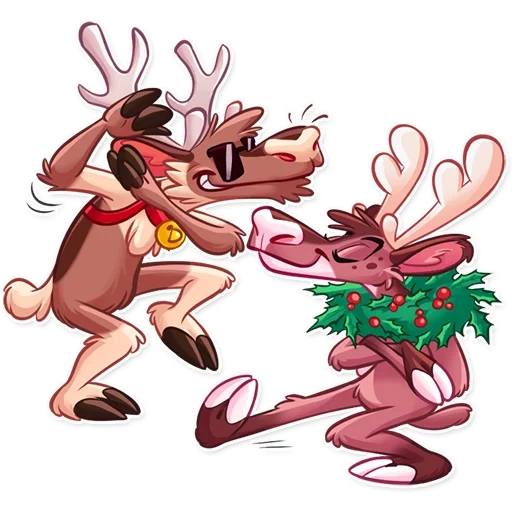 deer, reinder, party, wimbledon deer, reinder sticker